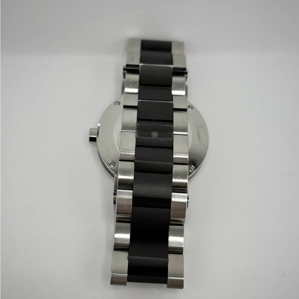 Movado Black and Silver Watch